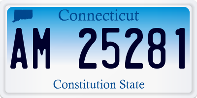 CT license plate AM25281