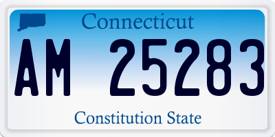 CT license plate AM25283