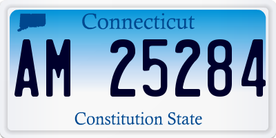CT license plate AM25284