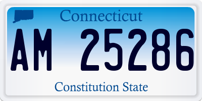 CT license plate AM25286