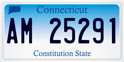 CT license plate AM25291