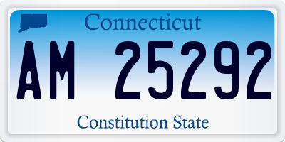 CT license plate AM25292