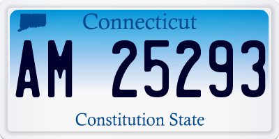 CT license plate AM25293