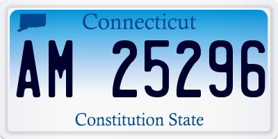 CT license plate AM25296