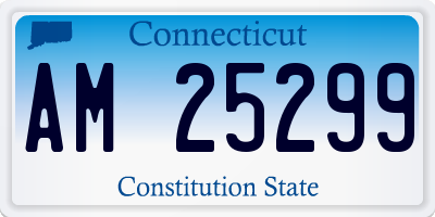 CT license plate AM25299