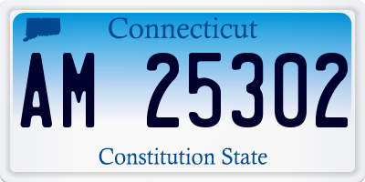 CT license plate AM25302
