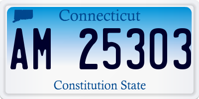 CT license plate AM25303