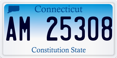 CT license plate AM25308