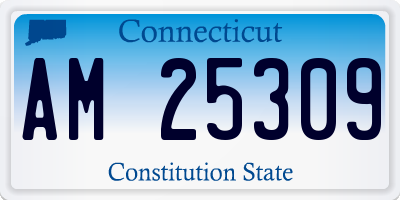 CT license plate AM25309