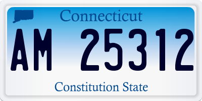CT license plate AM25312