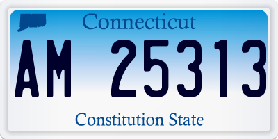 CT license plate AM25313