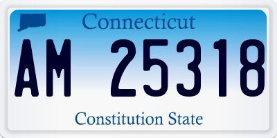 CT license plate AM25318