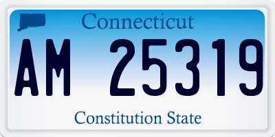 CT license plate AM25319