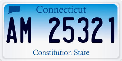 CT license plate AM25321