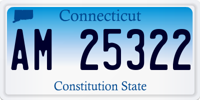 CT license plate AM25322
