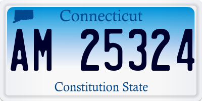 CT license plate AM25324