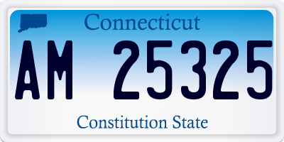 CT license plate AM25325