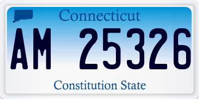 CT license plate AM25326