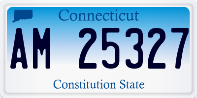 CT license plate AM25327