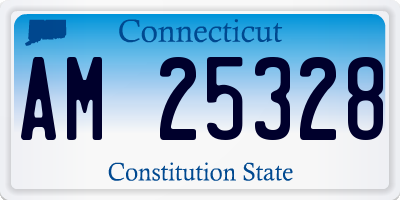 CT license plate AM25328