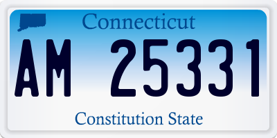 CT license plate AM25331