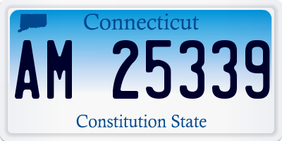 CT license plate AM25339