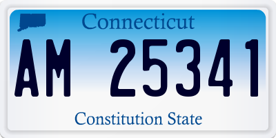 CT license plate AM25341