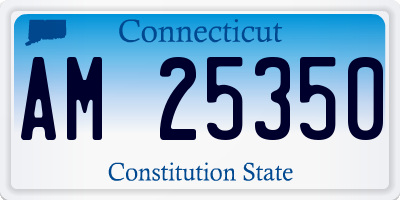 CT license plate AM25350