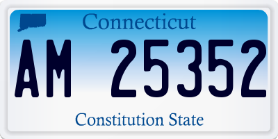 CT license plate AM25352