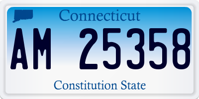 CT license plate AM25358