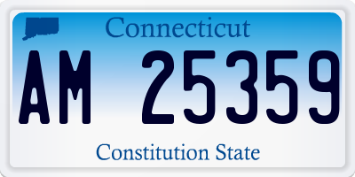 CT license plate AM25359