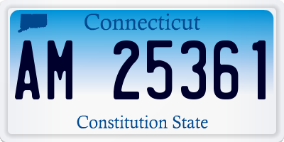 CT license plate AM25361