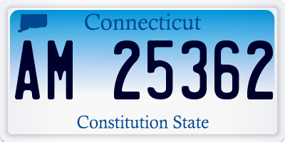 CT license plate AM25362