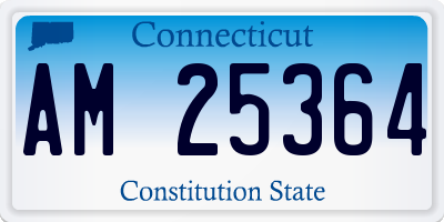 CT license plate AM25364