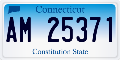 CT license plate AM25371