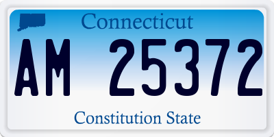 CT license plate AM25372