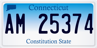 CT license plate AM25374