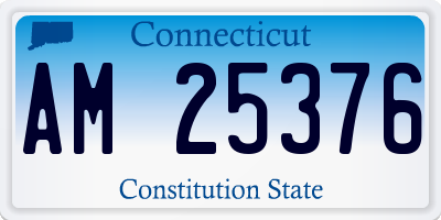 CT license plate AM25376