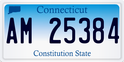 CT license plate AM25384