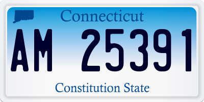 CT license plate AM25391