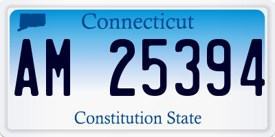 CT license plate AM25394