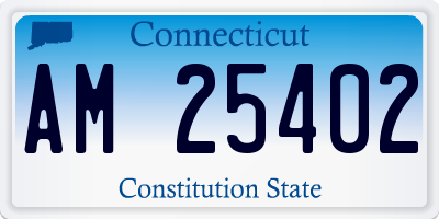 CT license plate AM25402