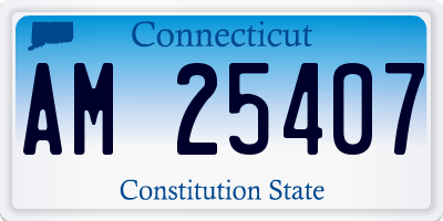CT license plate AM25407