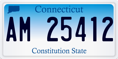 CT license plate AM25412