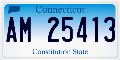 CT license plate AM25413
