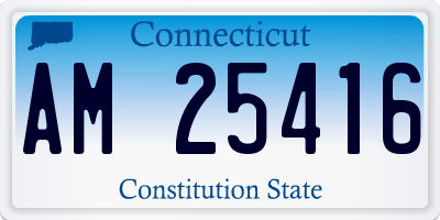 CT license plate AM25416