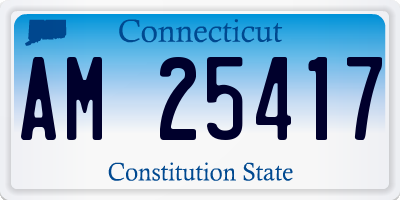 CT license plate AM25417