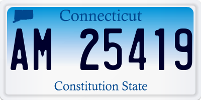 CT license plate AM25419