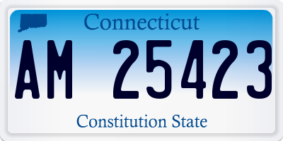 CT license plate AM25423