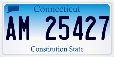 CT license plate AM25427